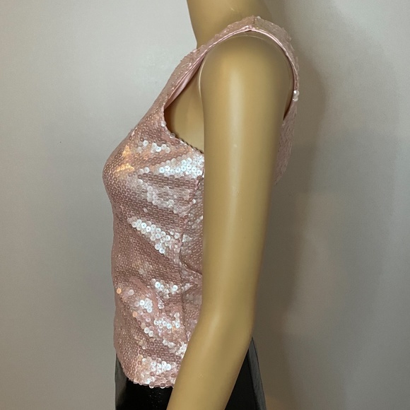 Vintage Oscar de la renta pink sequin tank top! - Picture 6 of 11